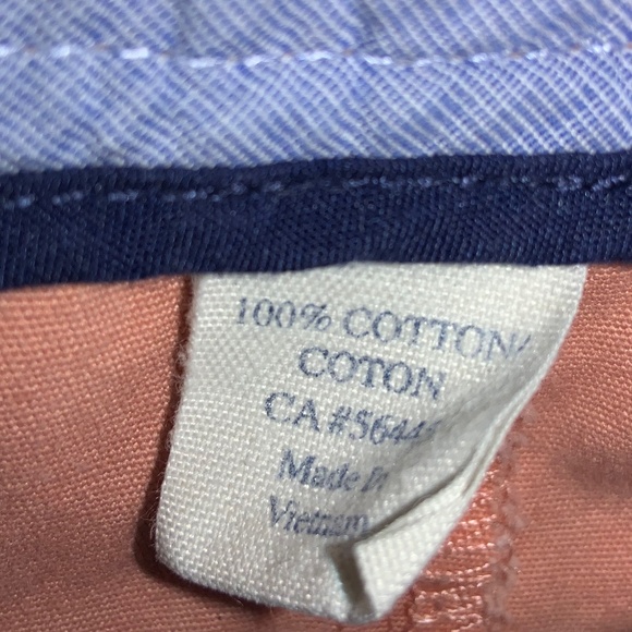 J. Crew Rivington light peach cotton flat front Shorts Sz 34 10” inseam - Picture 6 of 7